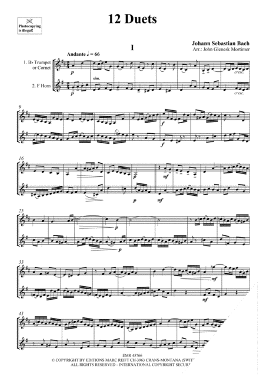 12 Duets Cornet scores gallery preview page 3