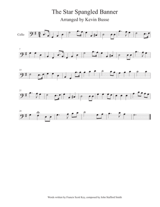 Book cover for The Star Spangled Banner - Cello