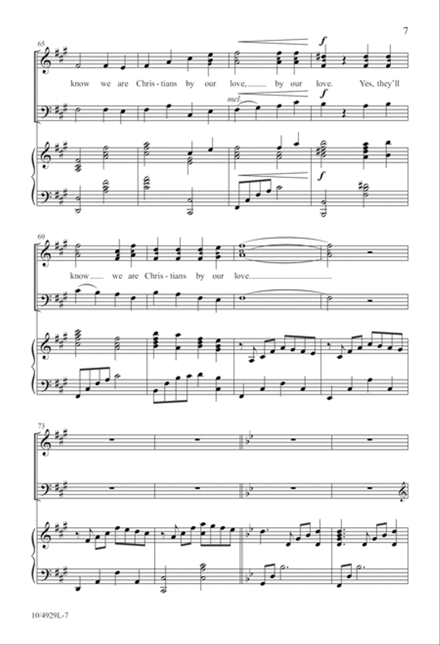 They'll Know We Are Christians 4-Part scores gallery preview page 7