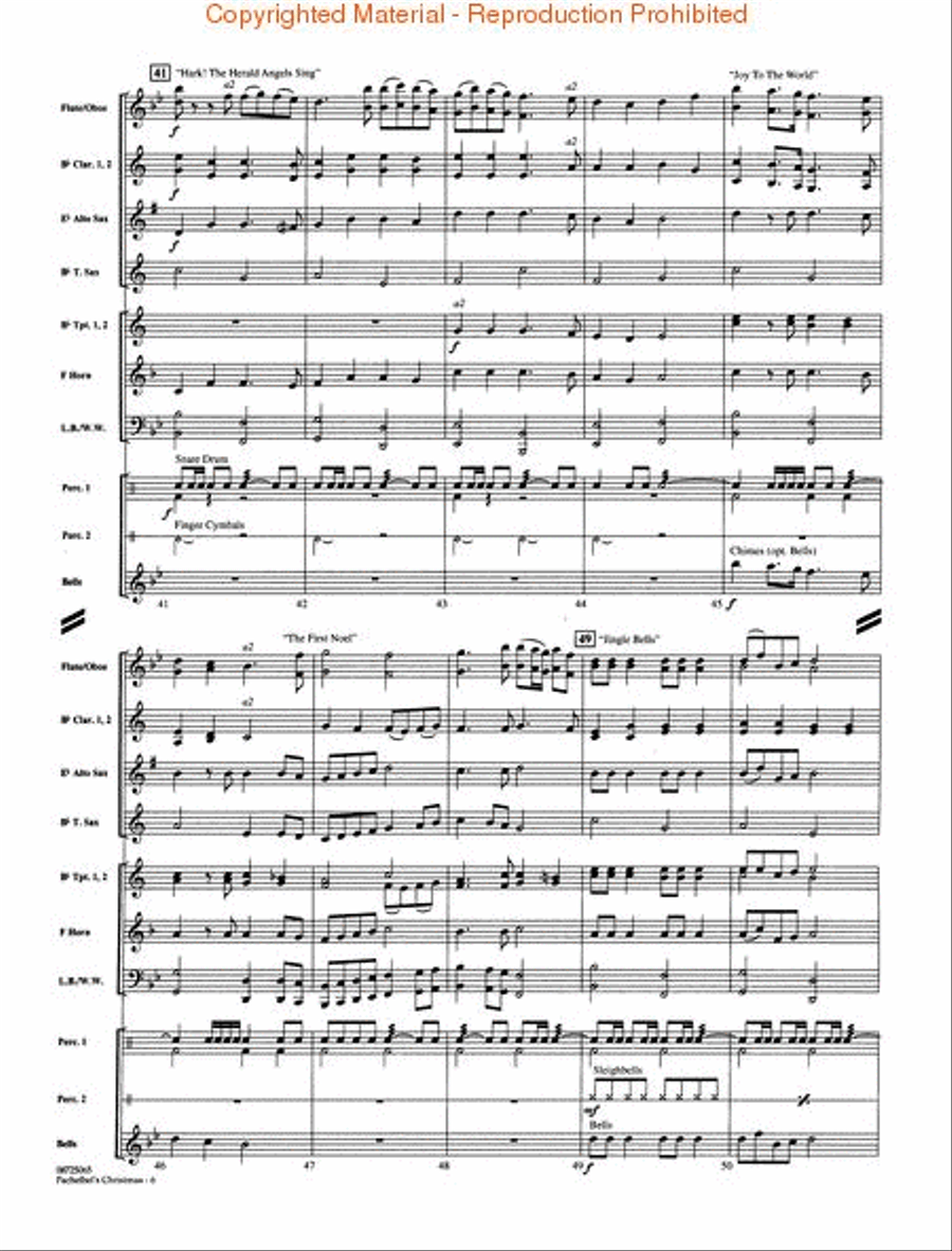 Pachelbel's Christmas Pachelbel's Christmas Concert Band scores gallery preview page 3