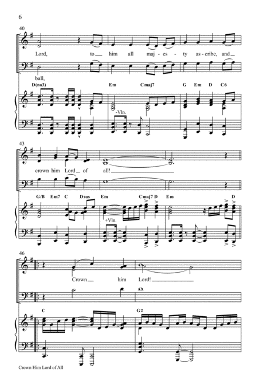 Crown Him Lord of All! 3-Part scores gallery preview page 7