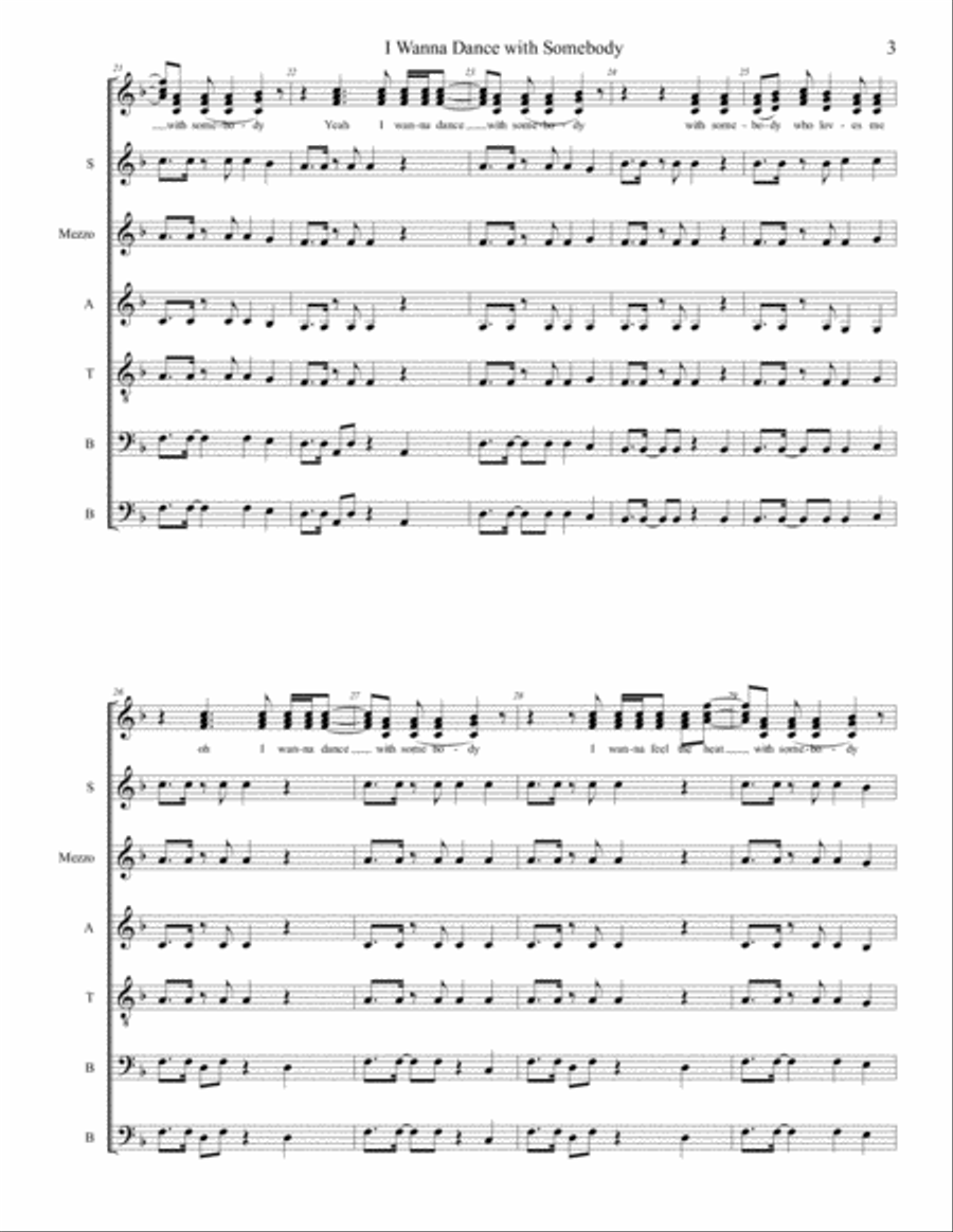 I Wanna Dance With Somebody Small Ensemble scores gallery preview page 3