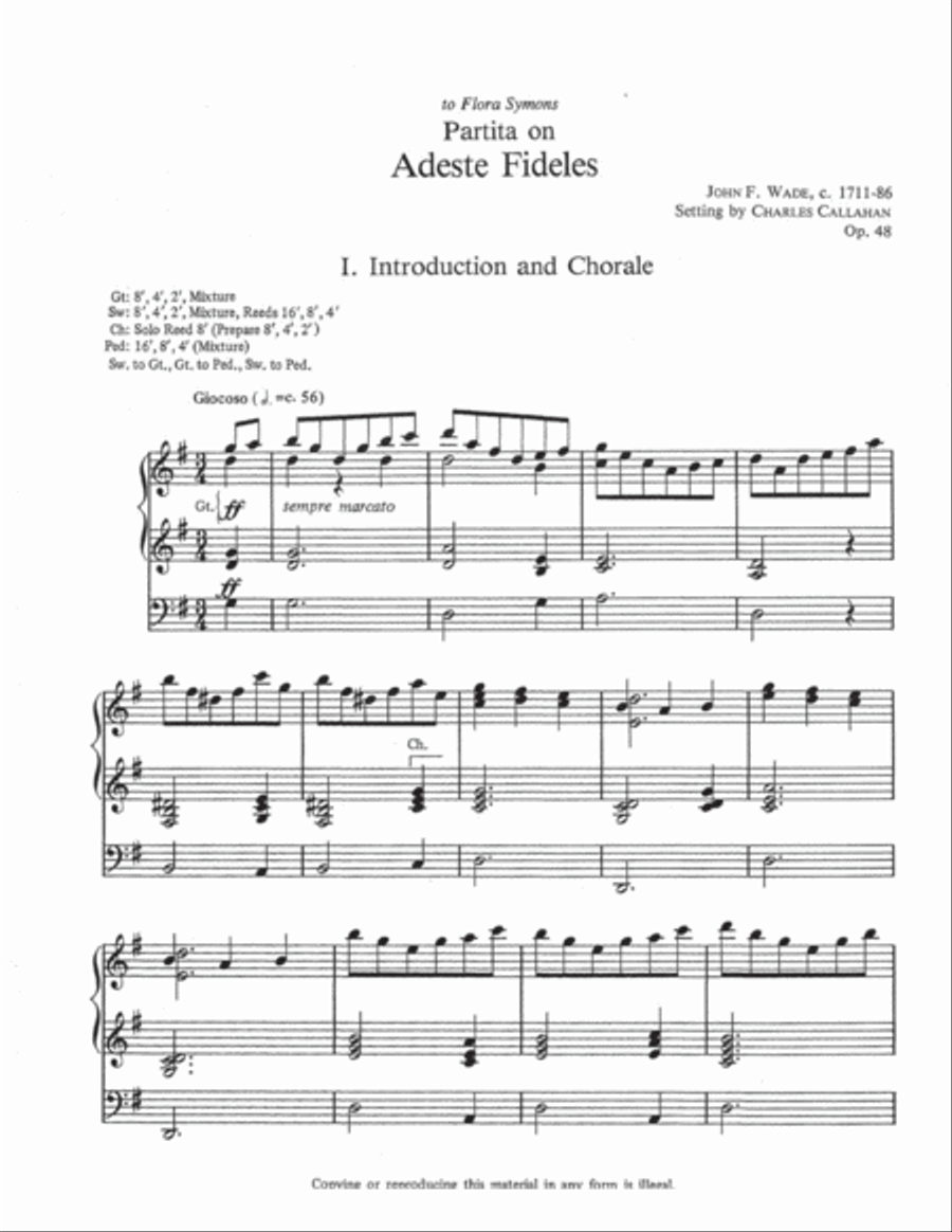 Partita on Adeste Fideles Organ scores gallery preview page 2