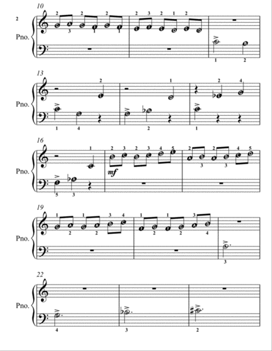 Skating Skating Easy Piano scores gallery preview page 2