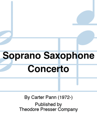 Book cover for Soprano Saxophone Concerto