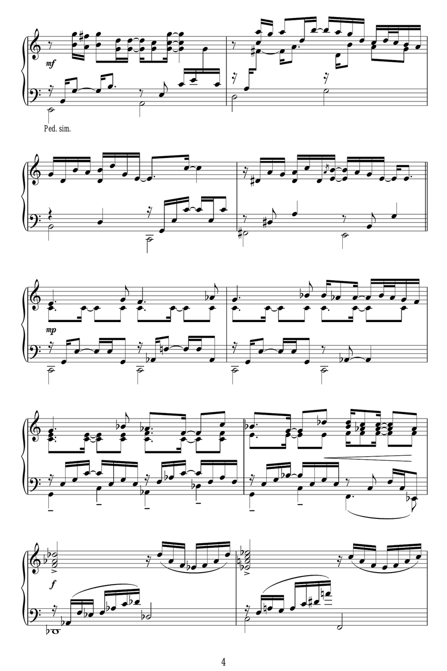 Secret Love Piano Solo scores gallery preview page 4