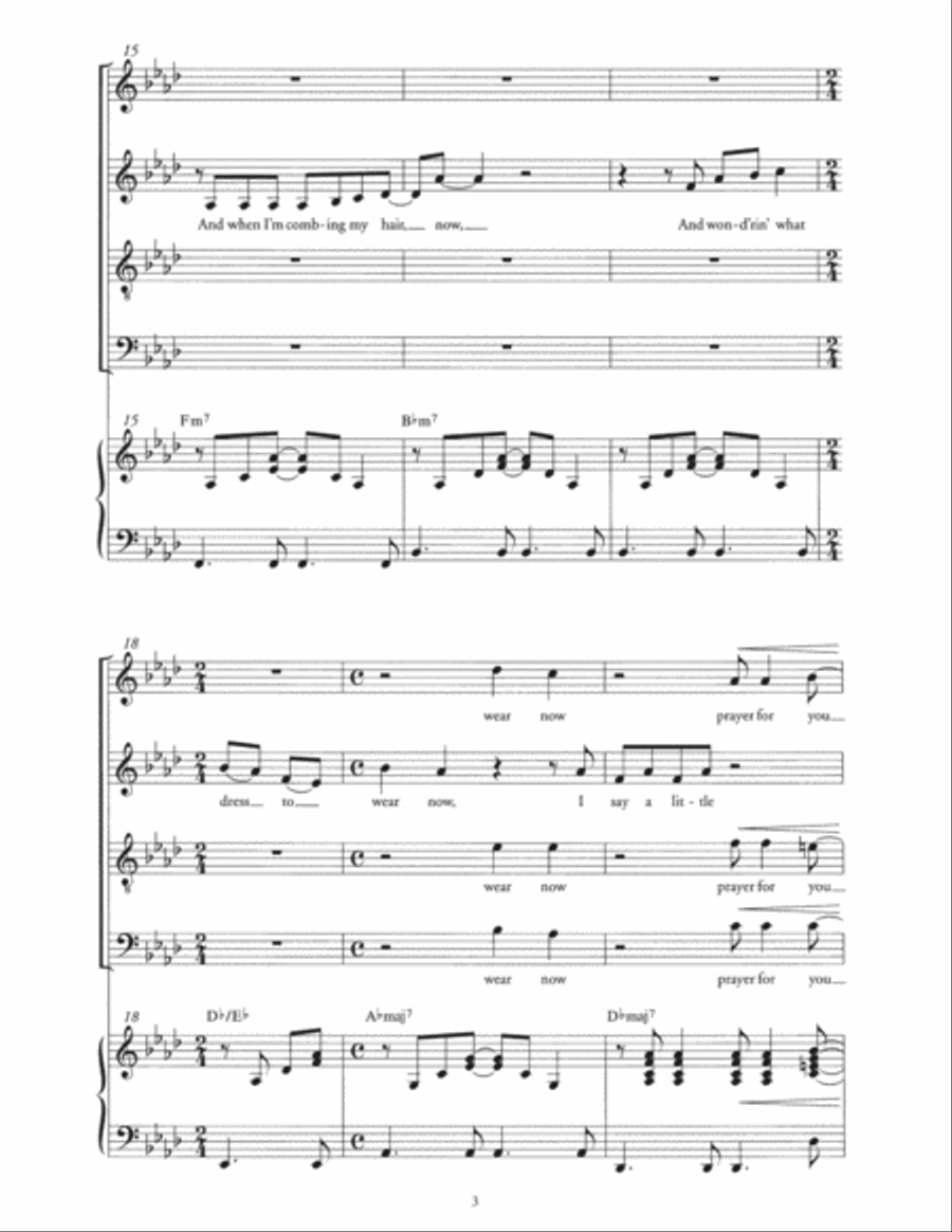 I Say A Little Prayer (arr. Berty Rice) 4-Part scores gallery preview page 3