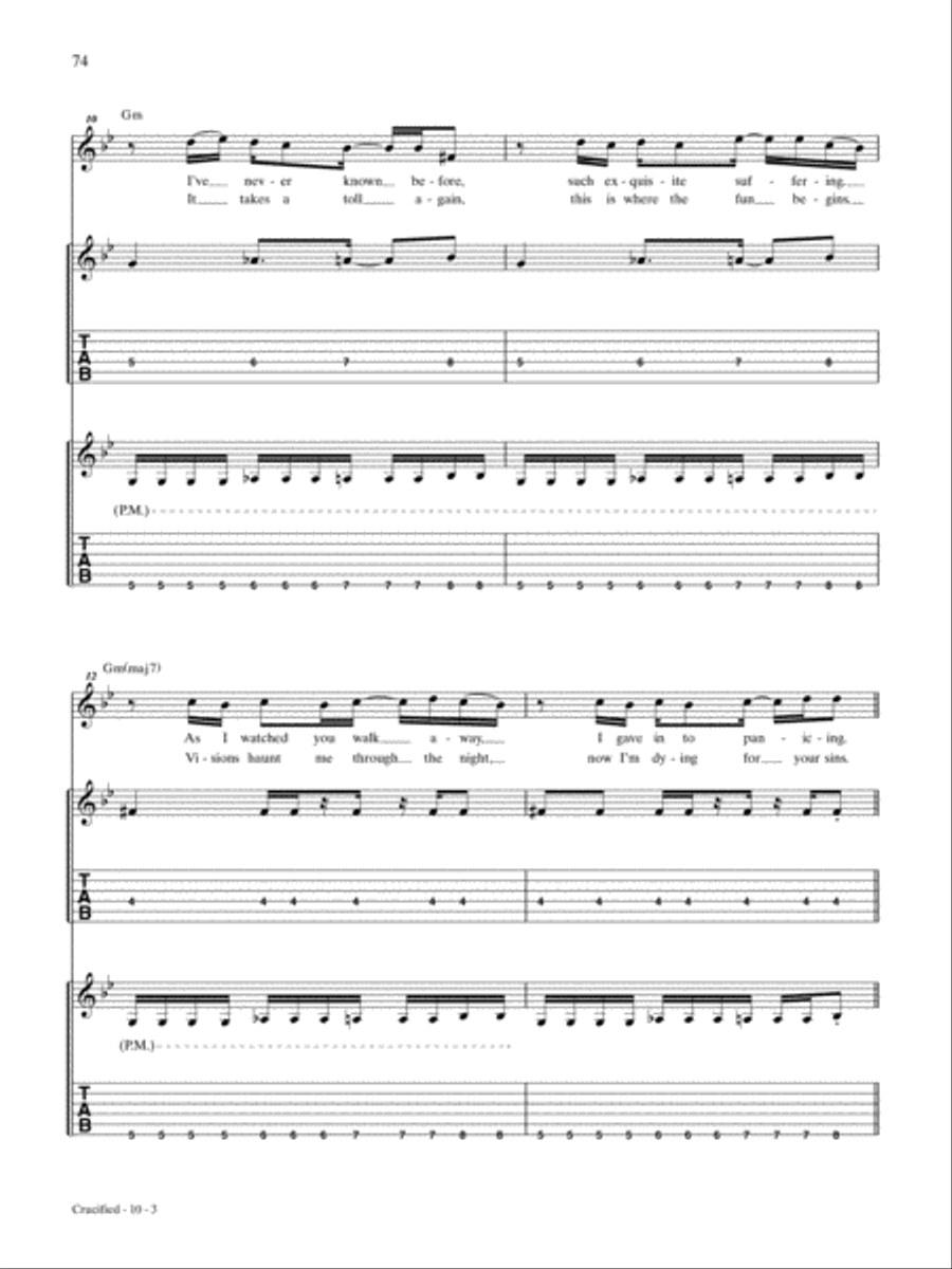 Crucified Crucified Guitar Tablature scores gallery preview page 3