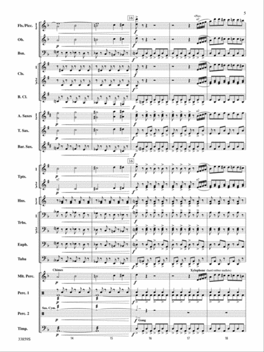 March of the Trolls Concert Band scores gallery preview page 5