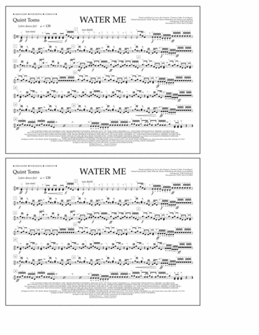 Water Me (arr. Tom Wallace) - Quint-Toms