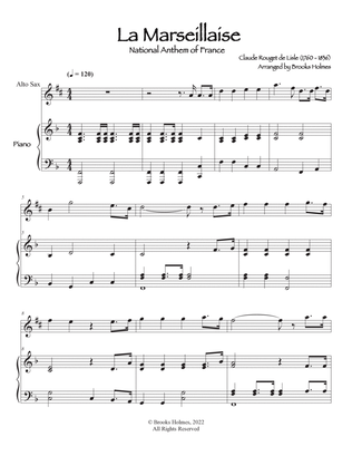 Book cover for French National Anthem (La Marseillaise) Alto Sax & Piano