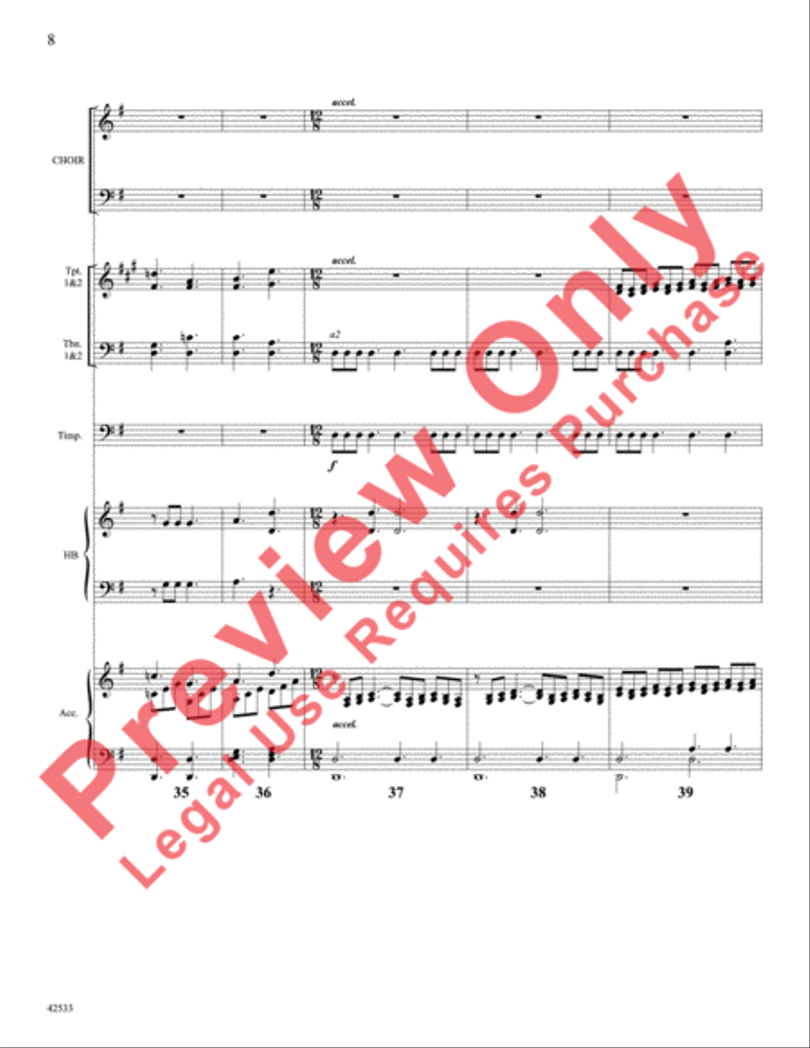 Fanfare and Canticle for Easter Day Choir scores gallery preview page 9