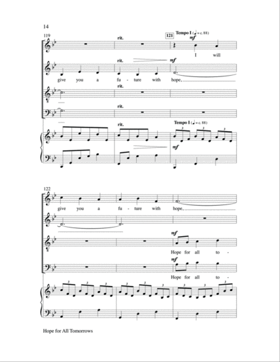 Hope for all Tomorrows Hope for all Tomorrows Choir scores gallery preview page 14