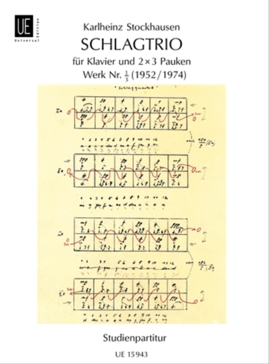 Schlagtrio, Nr.1/3, Piano/Timp, S by Karlheinz Stockhausen Guitar - Sheet Music