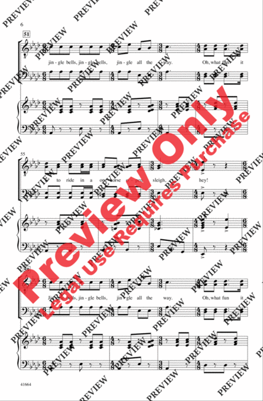 Jingle Bells (Sort Of) Men's Choir scores gallery preview page 6