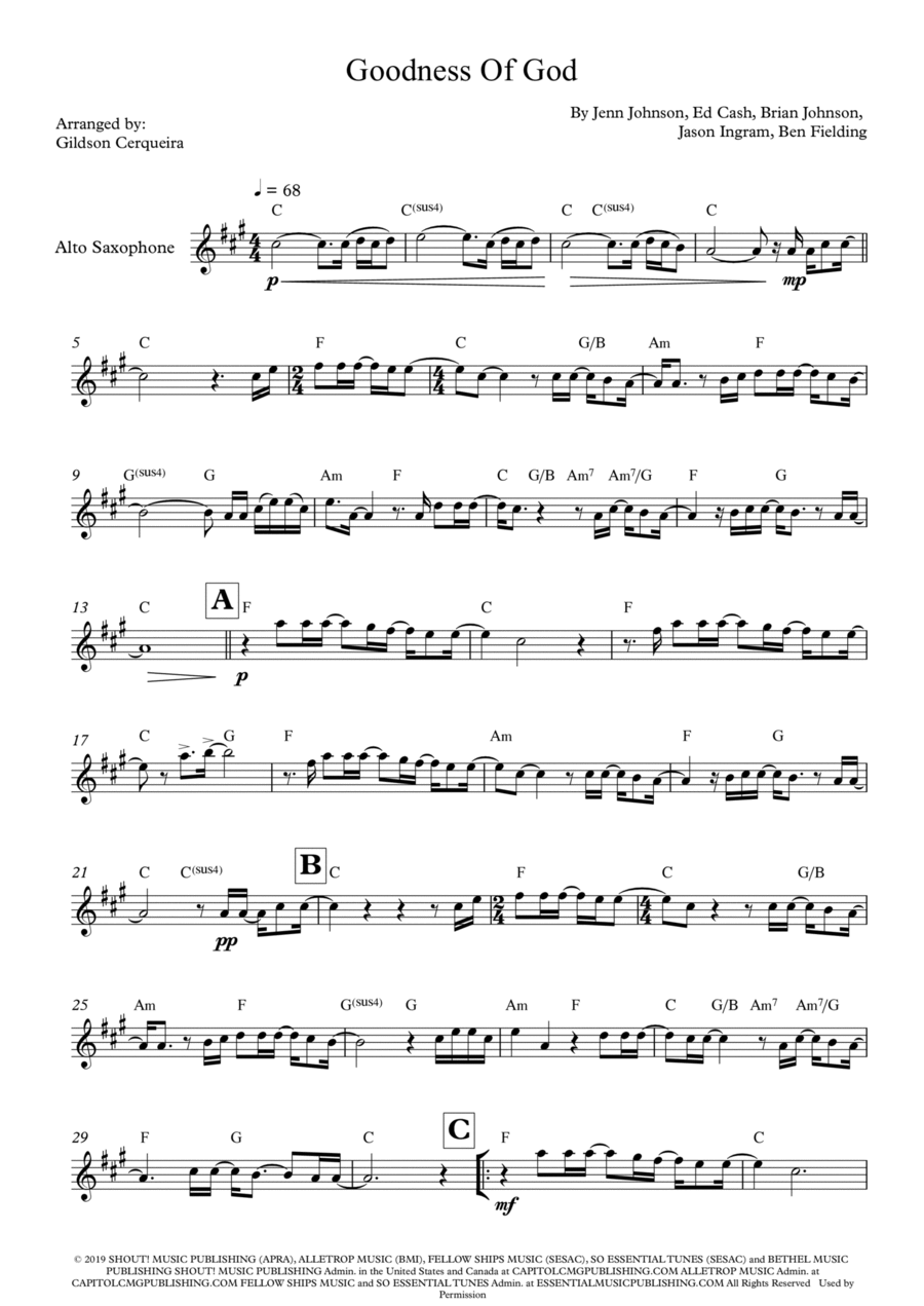 Goodness Of God Chamber Music scores gallery preview page 1