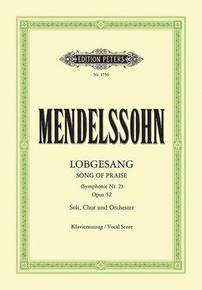 Book cover for Lobgesang (Symphony No. 2 in B flat) Op. 52 (Vocal Score)