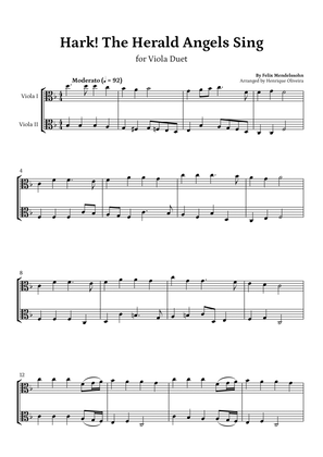 Hark! The Herald Angels Sing (Viola Duet) - Beginner Level