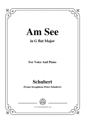 Book cover for Schubert-Am See,in G flat Major,for Voice&Piano
