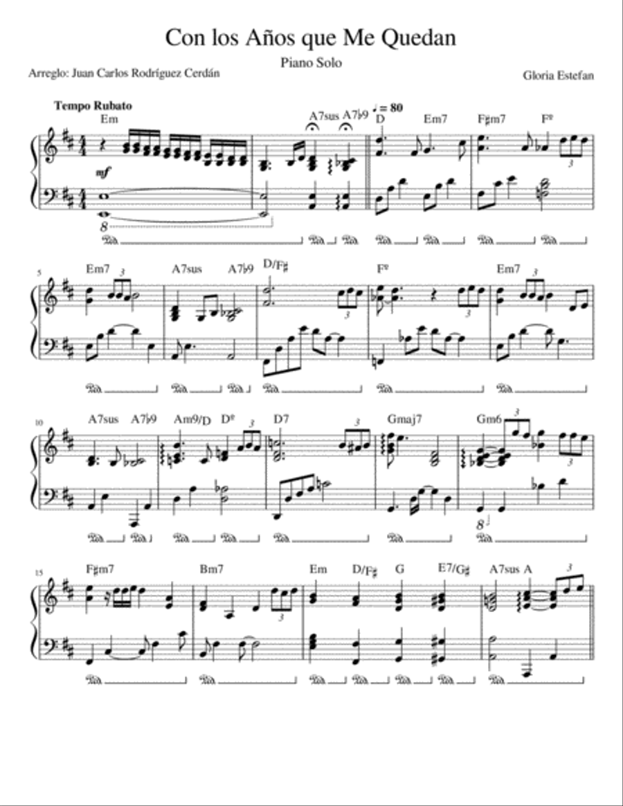 If We Were Lovers Piano Solo scores gallery preview page 1