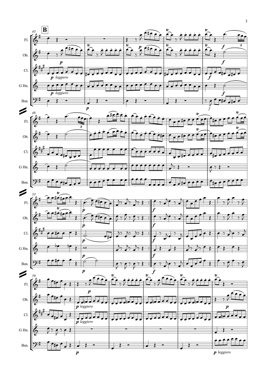 Mozart: Serenade No.13 in G "Eine Kleine Nachtmusik" K.525 Mvt.I Allegro - wind quintet image number null