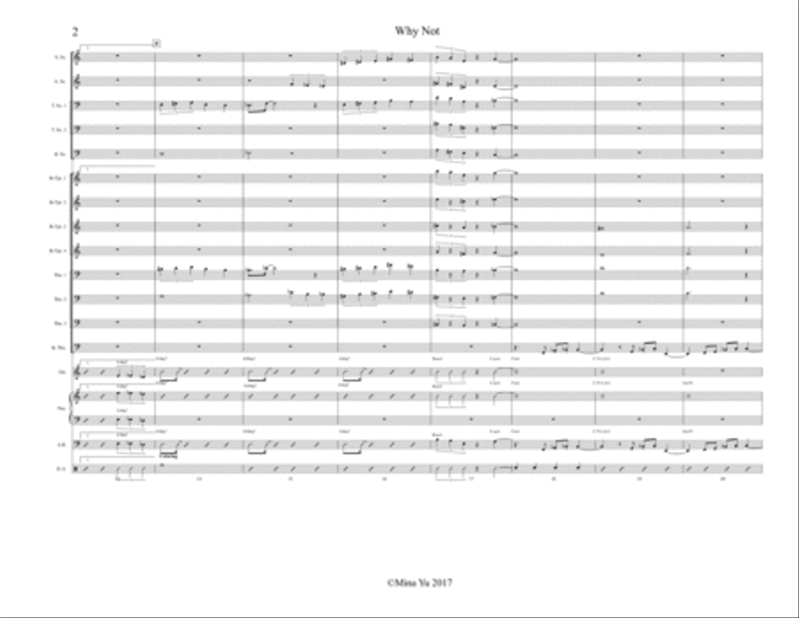 Why Not (Jazz funk Big band - Contemporary) Jazz Ensemble scores gallery preview page 2