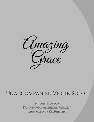 Book cover for Amazing Grace - Unaccompanied Violin Solo