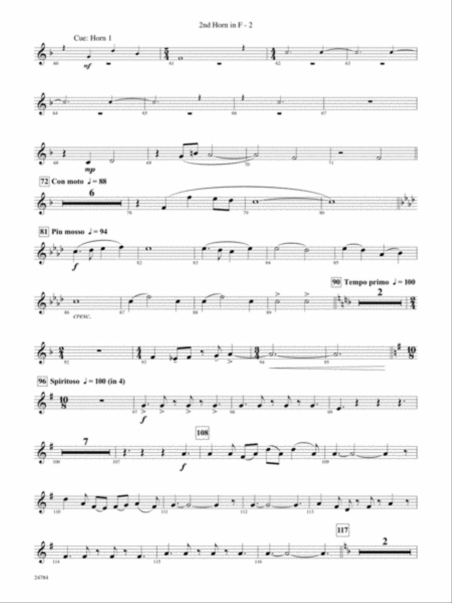 Heritage: 2nd F Horn Concert Band scores gallery preview page 2