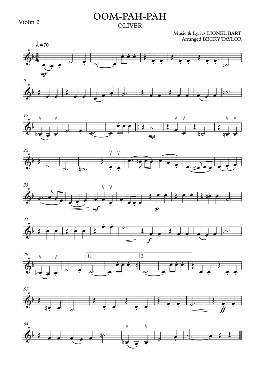 Oom-pah-pah String Quartet scores gallery preview page 2