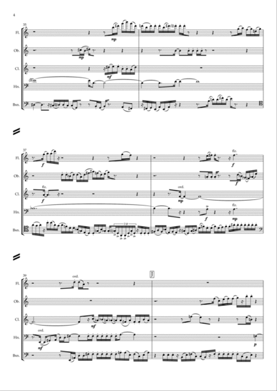 Blast - Score Only Woodwind Quintet scores gallery preview page 6