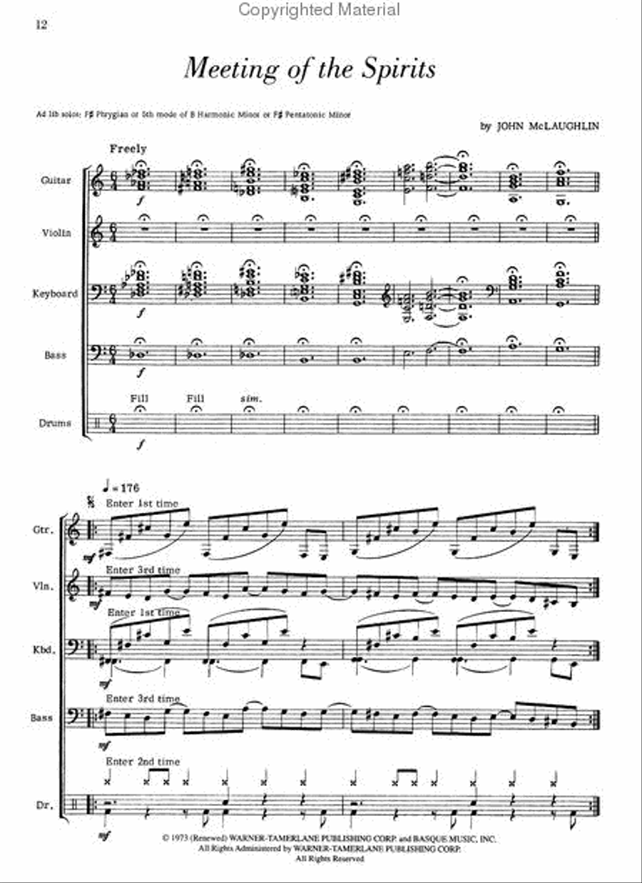 John McLaughlin & the Mahavishnu Orchestra Electric Guitar scores gallery preview page 2