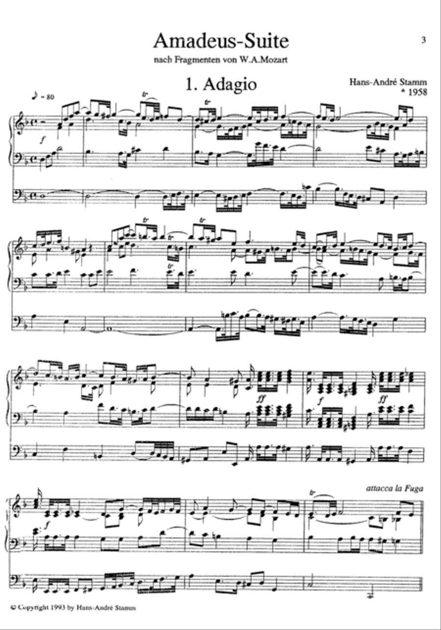 Amadeus-Suite for organ Organ Solo scores gallery preview page 3
