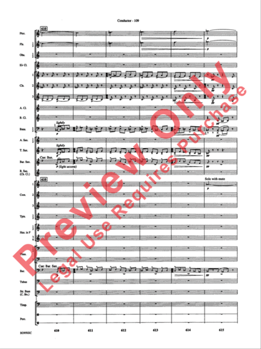 Symphony No. 3 for Band Concert Band scores gallery preview page 112
