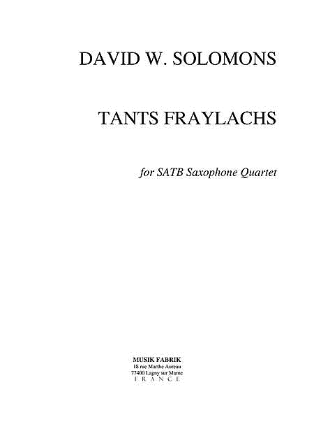 Tants Fraylachs (Style Klezmer)