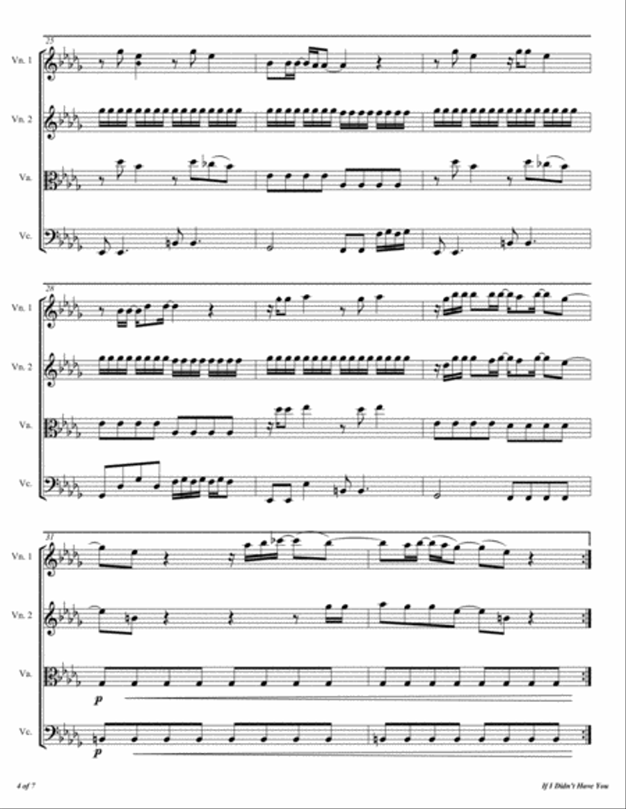 If I Didn't Have You If I Didn't Have You String Quartet scores gallery preview page 5