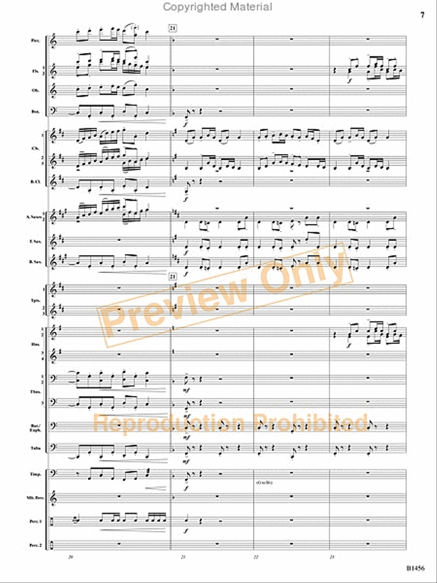 Overture to a Winter Celebration Concert Band scores gallery preview page 42