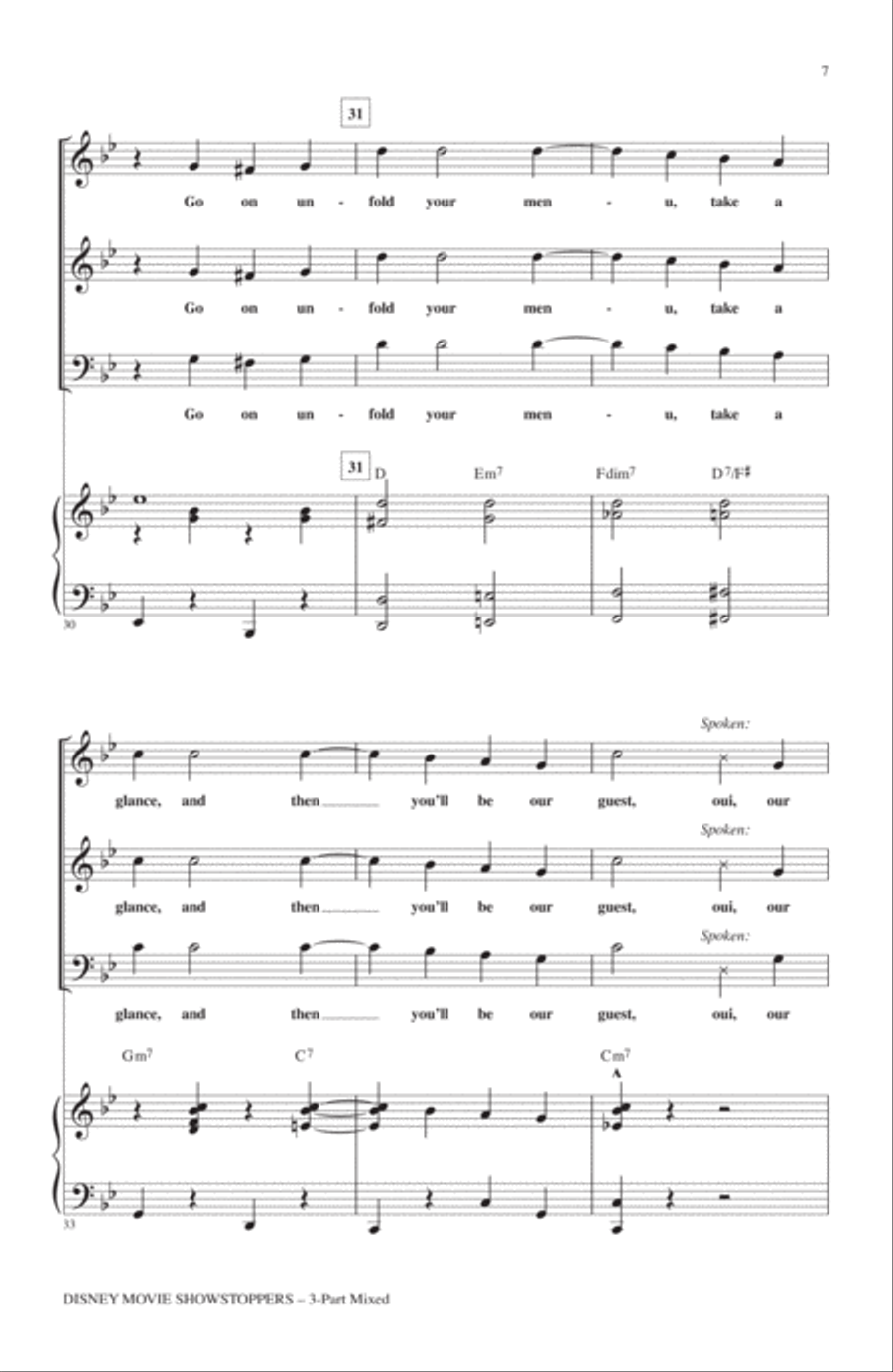Disney Movie Showstoppers 3-Part scores gallery preview page 5