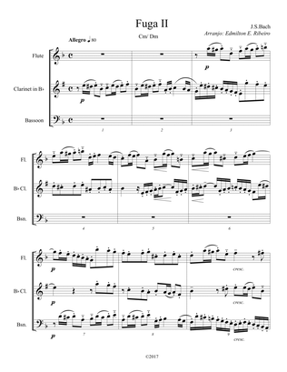 Fuga II Well-tempered clavier book 1