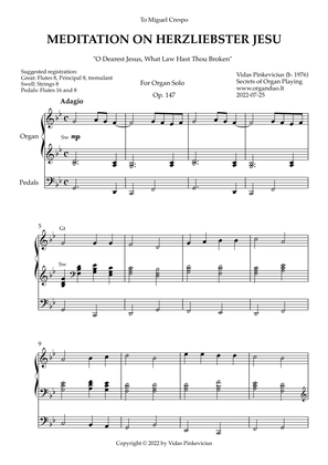 Meditation on Herzliebster Jesu, Op. 147 (Organ Solo) by Vidas Pinkevicius (2022)