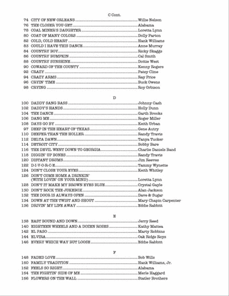 The Real Country Book The Real Country Book Piano scores gallery preview page 3