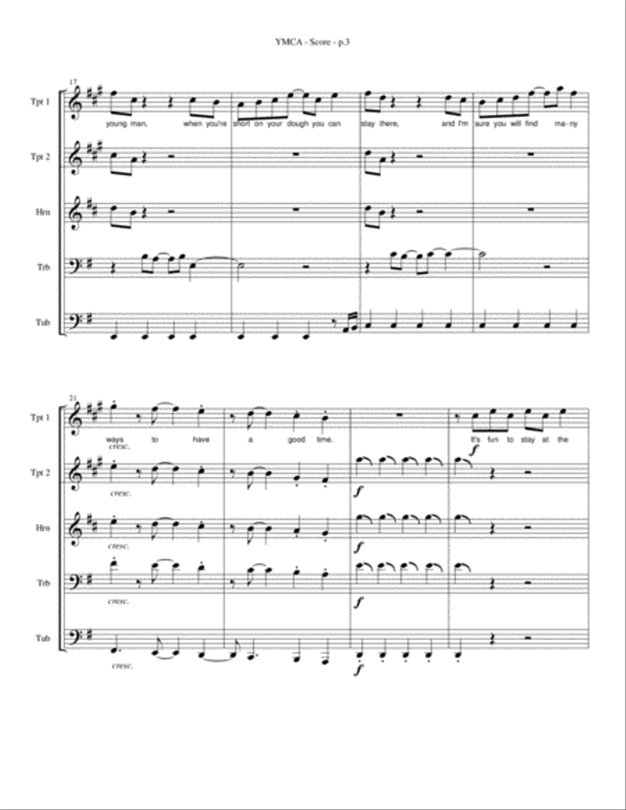 Y.M.C.A. Brass Ensemble scores gallery preview page 3