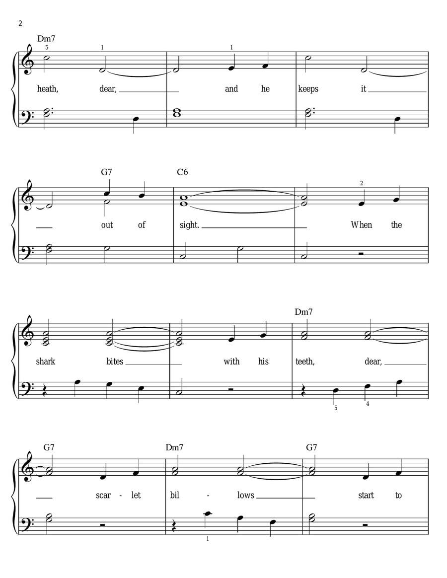 Mack The Knife Easy Piano scores gallery preview page 2