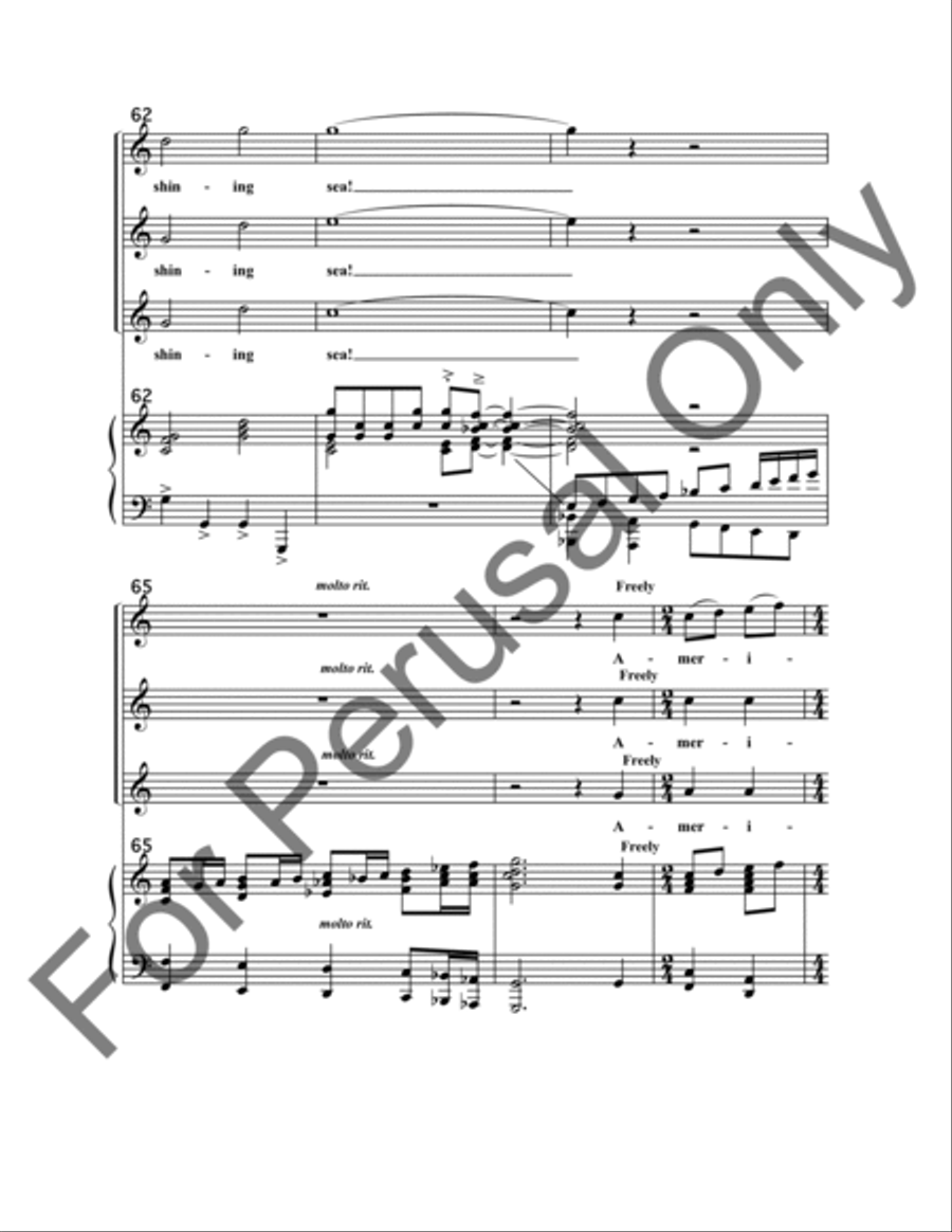 America the Beautiful (Choral Score) SA scores gallery preview page 10