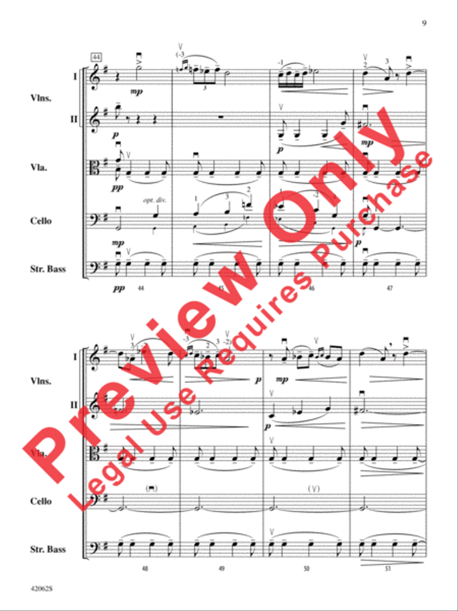 Nocturne (from String Quartet No. 2) String Quartet scores gallery preview page 10