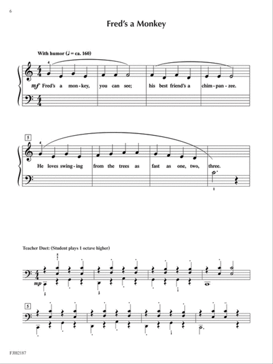 At the Zoo (NFMC) Easy Piano scores gallery preview page 3
