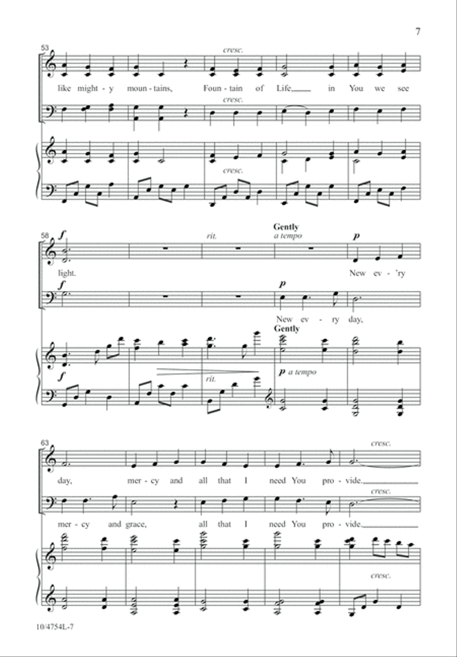 Mercy Flows 4-Part scores gallery preview page 7