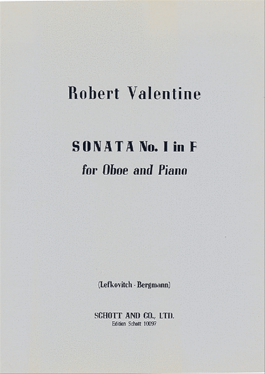 Oboe Sonata 1 F Maj **pop** Piano Accompaniment scores gallery preview page 1