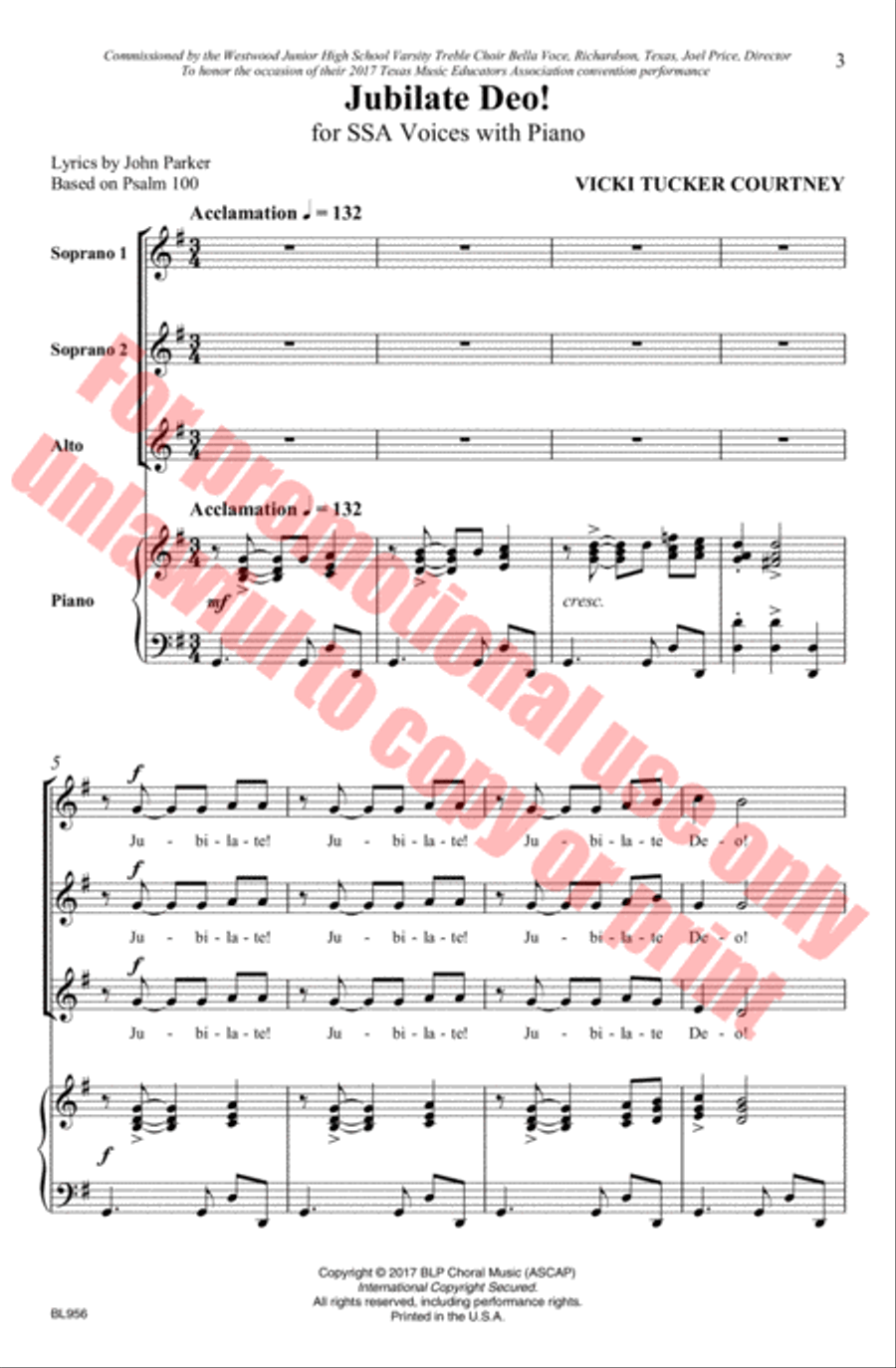 Jubilate Deo! Jubilate Deo! SSA scores gallery preview page 4