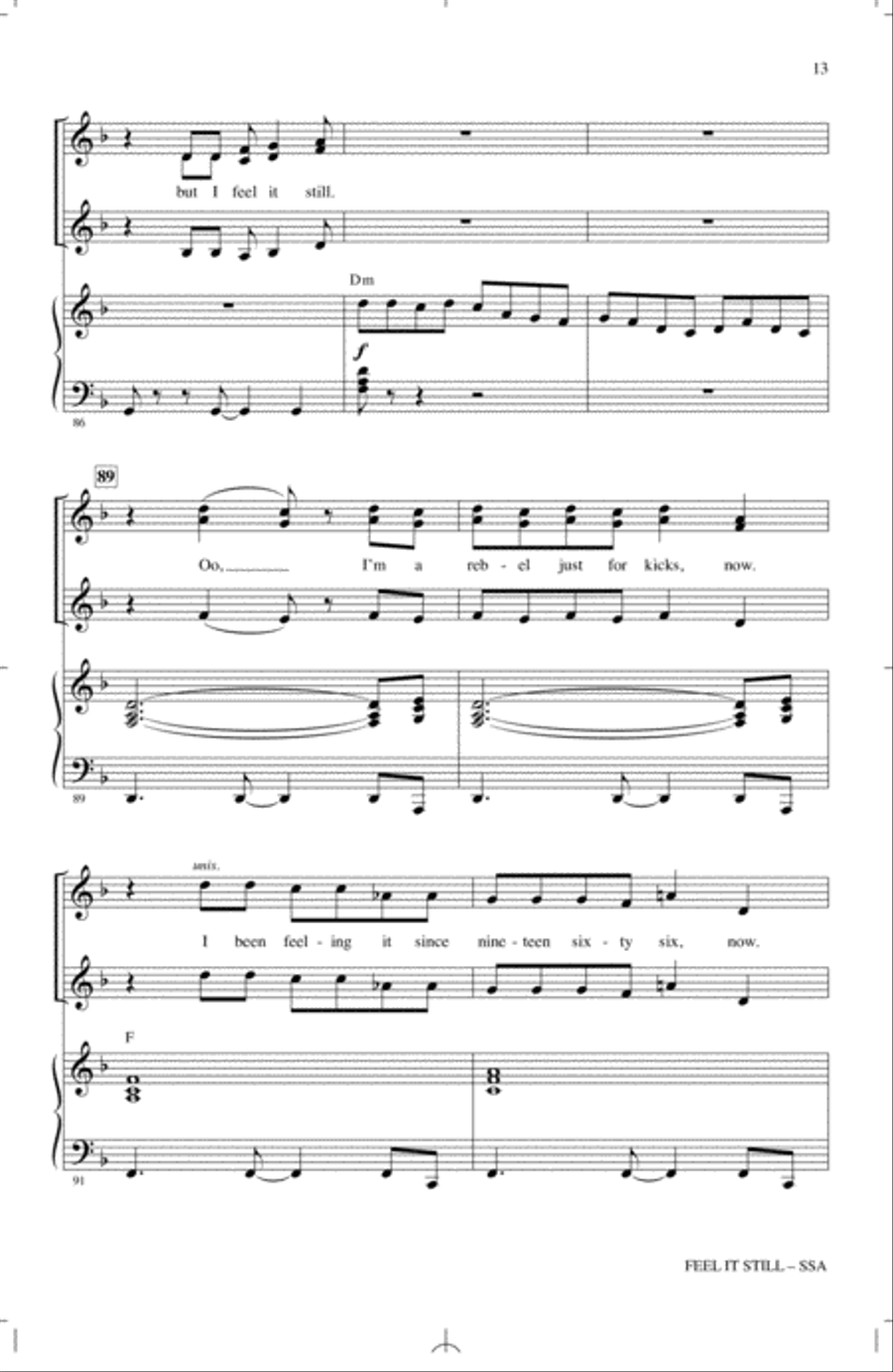 Feel It Still SSA scores gallery preview page 12