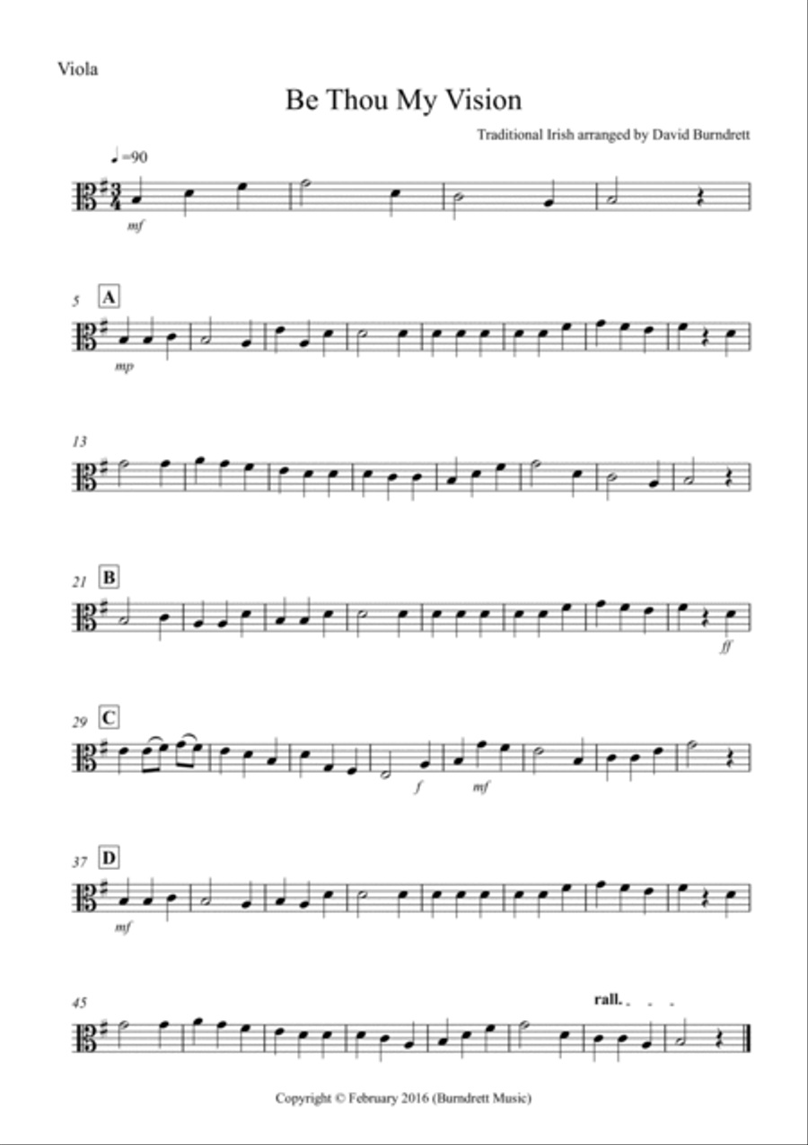 Be Thou My Vision for String Orchestra String Quartet scores gallery preview page 6